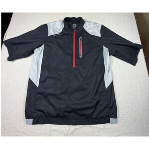 Snake Eyes Men 2XL Black Red Weather18 1/4 Zip Short Sleeve Performance Pullover